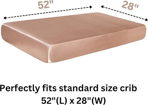 2 Pack Satin Crib Sheets for Baby Hair Soft and Silky Fitted Crib Sheets Neutral Colors for Standard Size Crib and Toddler Mattress Gender Neutral Crib Sheets in Kuwait