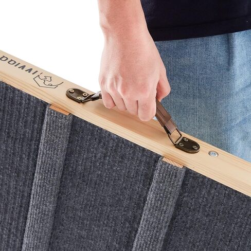 سلالم كلاب خشبية قابلة للتعديل 5 ارتفاعات 250 باوند غير قابلة للانزلاق وقابلة للطي مع مقبض جلدي للاريكة والسرير والسيارة والاماكن الداخلية والخارجية والحيوانات الاليفة الصغيرة والمتوسطة والكبيرة in Kuwait