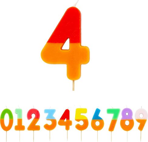 Talking Tables Orange and Pink Number 2 Candle for Cakes | Birthday Cake Topper Decorations for Kids Party, Boys, Girls 2nd, 21st Party, Anniversary, Milestone in Saudi Arabia