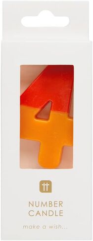 Talking Tables Orange and Pink Number 2 Candle for Cakes | Birthday Cake Topper Decorations for Kids Party, Boys, Girls 2nd, 21st Party, Anniversary, Milestone in Saudi Arabia