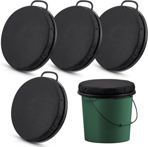 Lewtemi 4 Pcs 5 Gallon Bucket Lid Comfortable Bucket Seats Bucket Seat Cushion 360 Degree Bucket Swivel Lid with Waterproof Cover for Dove Duck Hunting Fishing Gardening Camping Baseball Softball in Kuwait