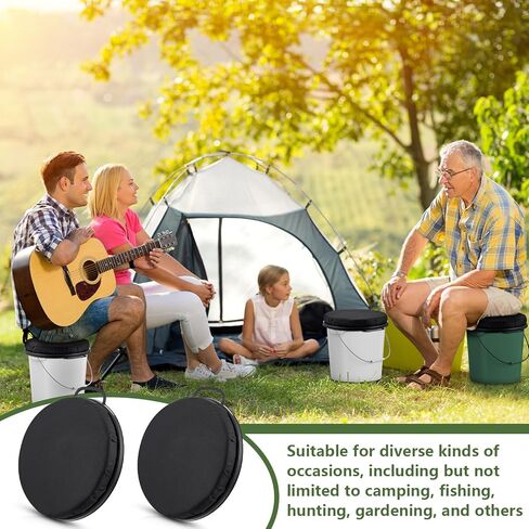 Lewtemi 4 Pcs 5 Gallon Bucket Lid Comfortable Bucket Seats Bucket Seat Cushion 360 Degree Bucket Swivel Lid with Waterproof Cover for Dove Duck Hunting Fishing Gardening Camping Baseball Softball in Kuwait