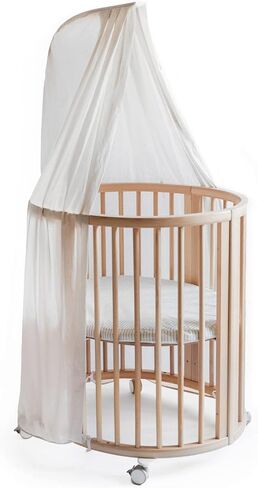 Stokke Sleepi Canopy by Pehr، رمادي - مظلة سرير حالمة لسرير الأطفال Sleepi Mini & Crib/Bed - متوفرة بألوان عديدة - Oeko-Tex Standard 100 in Kuwait