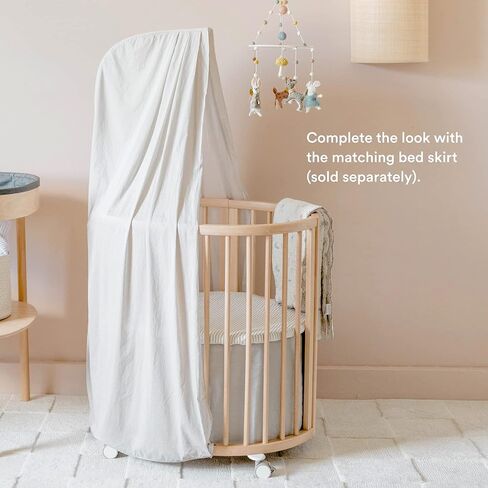 Stokke Sleepi Canopy by Pehr، رمادي - مظلة سرير حالمة لسرير الأطفال Sleepi Mini & Crib/Bed - متوفرة بألوان عديدة - Oeko-Tex Standard 100 in Kuwait