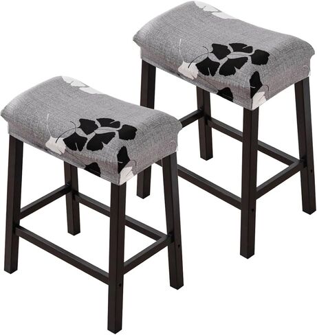 Bifaunvogel Bar Stool Cover Rectangle Set of 2 Printed Stretch Counter Height Bar stools Slipcovers Saddle Stool Slipcover Bench Seat Protector Backless Bar Stools Covers for Kitchen Counter #8 in Saudi Arabia