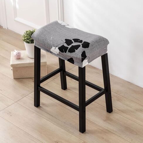 Bifaunvogel Bar Stool Cover Rectangle Set of 2 Printed Stretch Counter Height Bar stools Slipcovers Saddle Stool Slipcover Bench Seat Protector Backless Bar Stools Covers for Kitchen Counter #8 in Saudi Arabia
