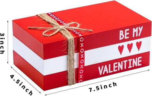 كتب زخرفية خشبية لعيد الحب من JOYIN، بما في ذلك شريط الحبال، مجموعة من 3 كتب مكدسة من Sweet Home، كتب خشبية مزخرفة لحفلات الزفاف والزوجة والصديقة، أو الرف، أو طاولة القهوة، أو رف أو صينية in Kuwait