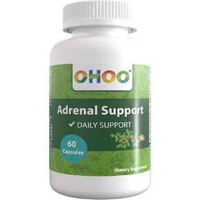دعم يومي للغدة الكظرية من OHOO - مع أشواغاندا، استراغالوس، إل-تيروزين وفاكهة Acerola - مكمل عشبي للمساعدة في الحفاظ على مستويات الطاقة الصحية والتوتر - 60 كبسولة in Kuwait