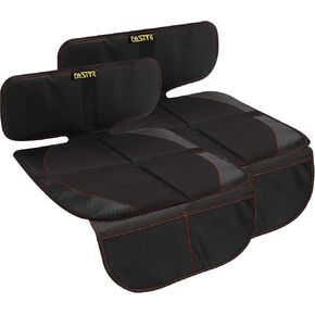 Beige Car Seat Protector for Baby & Child – Waterproof Non-Slip Auto Seat Cover Mat Fit Under Car Seat with 2 Mesh Pockets in Saudi Arabia