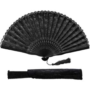 Eastern Wind Red lace Hand Folding Fans for Women,Wedding Fans.