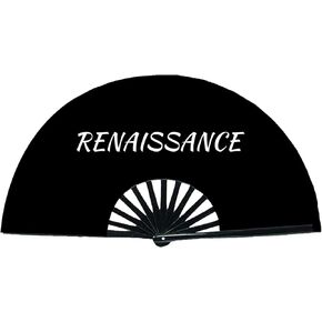 TUYUU Fans Folding Fan,Large Hand Fans,Black Renaissance Fan,Foldable Hand Fan Concert Fan,Big Hand Fans For Festivals Raves Women Men Parades Christmas Party Performance Dance.Chinese Bamboo Fan
