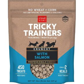 Cloud Star Tricky Trainers Crunchy Dog Training Treats 8 oz Pouch, Cheddar Flavor, Low Calorie Behavior Aid with 450 treats. in Kuwait