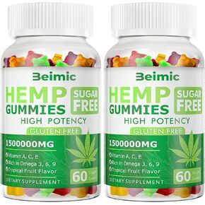 Naturals Fruit Hemp Gummies 1,500,000mg High Strength - Natural Hemp Oil Infused Gummies Great for Peace & Relaxation,America's #1 Favorite Hemp Gummy Brand! 60 Gummies-(Pack of 2) in Saudi Arabia
