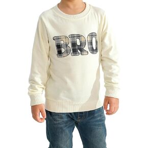 سويت شيرت للأطفال الصغار بأكمام طويلة وفتحة رقبة مستديرة وبلوزة للأطفال ملابس خريف وشتاء منقوشة in Kuwait