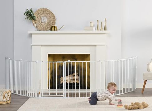 بوابة أطفال وساحة لعب واسعة للغاية وقابلة للتعديل مقاس 144 بوصة من ريجالو، 2 في 1، مجموعة إضافية، تتضمن 4 عبوات من حوامل الحائط in Kuwait