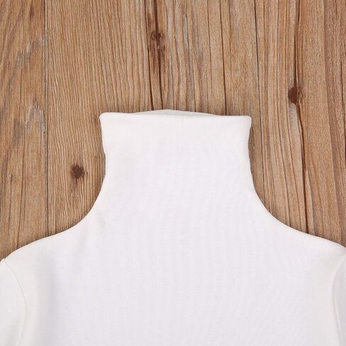 Toddler Baby Little Girls Turtleneck T Shirt Top Long Sleeve Basic Solid Color Blouse 1-5Years Old in Saudi Arabia