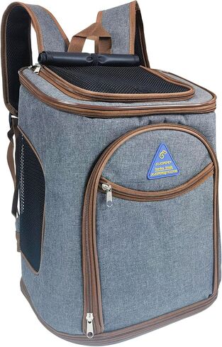 حقيبة ظهر للقطط، حقيبة ظهر لحمل الكلاب للحيوانات الأليفة الصغيرة والمتوسطة، حقيبة ظهر للسفر للجرو ناعمة للسفر في الهواء الطلق والمشي لمسافات طويلة والتخييم، حقيبة حمل قابلة للطي معتمدة من شركات الطيران، جيدة التهوية، قابلة للطي in Kuwait