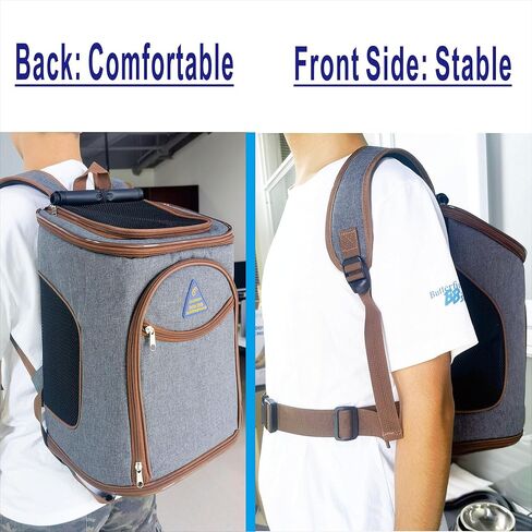 حقيبة ظهر للقطط، حقيبة ظهر لحمل الكلاب للحيوانات الأليفة الصغيرة والمتوسطة، حقيبة ظهر للسفر للجرو ناعمة للسفر في الهواء الطلق والمشي لمسافات طويلة والتخييم، حقيبة حمل قابلة للطي معتمدة من شركات الطيران، جيدة التهوية، قابلة للطي in Kuwait