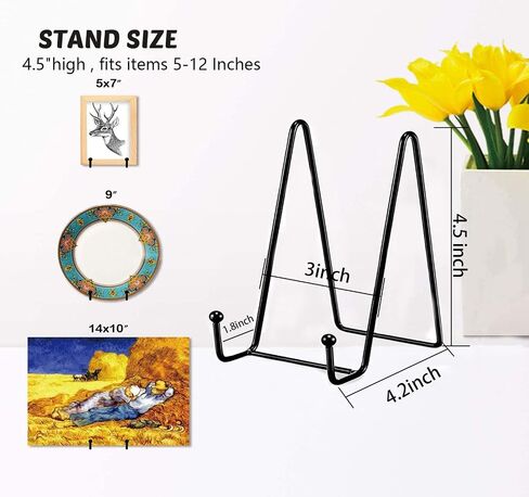 12 Pack 6"Plate Stands for Display,Metal Plate Holders Display Stands Can Be Used for Picture Stands,Book Stands for Display,Plate Display Stands,Easel,Photo Frame Stands,Plaque Stands,Desktop Stand. in Kuwait