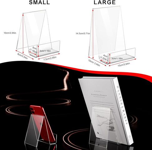 6 Pack Display Stand with Ledge, Acrylic Book Display Stand Tablet Holder Easel Holder for Displaying Pictures, Books, Albums, Music Sheets, Notebooks, Artworks, Cds, Small in Kuwait