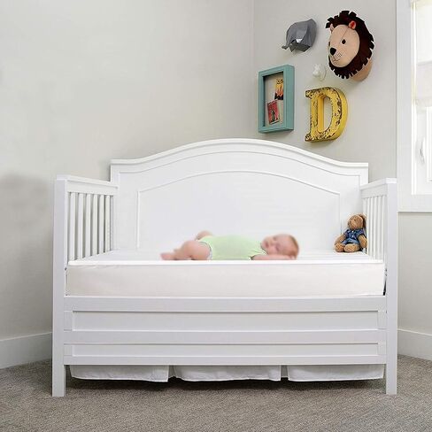 Mattress Solution, 3-Inch Standard Foam Watrerproof Vinyl Coating Crib Mattress With White Microfiber Woven Fabric 24" x 38" x 3" in Saudi Arabia