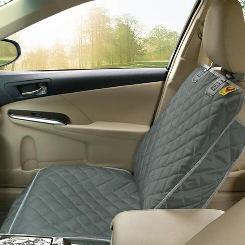 Bark Lover Deluxe Dog Seat Cover for Front Seat-More Durable Waterproof Front Seat Protector, High Heat Resistant and Nonslip Front Seat Cover for Dogs Kids, Universal Size (Black MAT) in Saudi Arabia