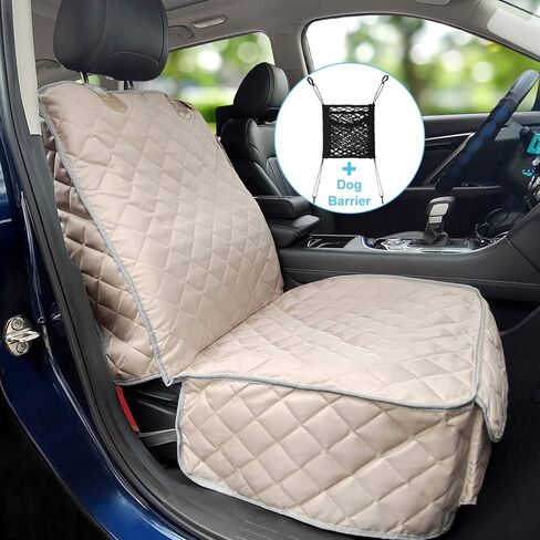 Bark Lover Deluxe Dog Seat Cover for Front Seat-More Durable Waterproof Front Seat Protector, High Heat Resistant and Nonslip Front Seat Cover for Dogs Kids, Universal Size (Black MAT) in Saudi Arabia