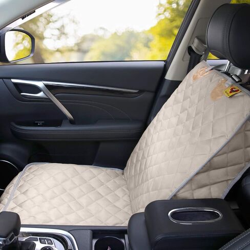 Bark Lover Deluxe Dog Seat Cover for Front Seat-More Durable Waterproof Front Seat Protector, High Heat Resistant and Nonslip Front Seat Cover for Dogs Kids, Universal Size (Black MAT) in Saudi Arabia