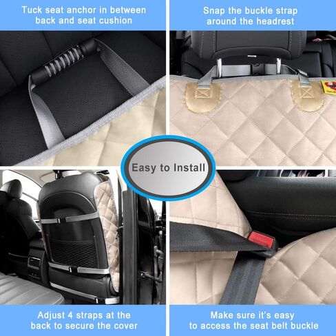 Bark Lover Deluxe Dog Seat Cover for Front Seat-More Durable Waterproof Front Seat Protector, High Heat Resistant and Nonslip Front Seat Cover for Dogs Kids, Universal Size (Black MAT) in Saudi Arabia