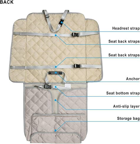 Bark Lover Deluxe Dog Seat Cover for Front Seat-More Durable Waterproof Front Seat Protector, High Heat Resistant and Nonslip Front Seat Cover for Dogs Kids, Universal Size (Black MAT) in Saudi Arabia
