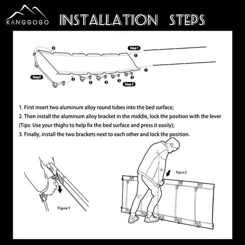سرير أطفال Kanggogo قابل للطي للتخييم في الهواء الطلق، واسع ومريح، خفيف الوزن، مقاوم للماء وجيد التهوية، يمكن أن يحمل 150 كجم، مع حقيبة تخزين، السفر، تسلق الجبال، المشي لمسافات طويلة in Kuwait