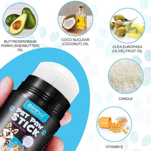 عصا بلسم مخالب الحيوانات الأليفة، 2.6 أونصة، كريم مخالب، بلسم مخالب الكلاب، عصا بلسم مخالب عضوية طبيعية للكلاب والقطط، مهدئ مخالب لحماية وشفاء وإصلاح وتغذية الكفوف الجافة والمتشققة للحيوانات الأليفة - آمنة لللعق in Kuwait