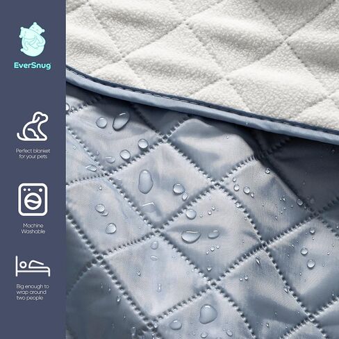 EverSnug Large Waterproof Outdoor Blanket - Extra Thick Premium Quilted Fleece, Waterproof & Windproof, Great for Camping, Picnics, Beaches, Stadiums, Dogs in Kuwait