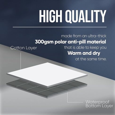 EverSnug Large Waterproof Outdoor Blanket - Extra Thick Premium Quilted Fleece, Waterproof & Windproof, Great for Camping, Picnics, Beaches, Stadiums, Dogs in Kuwait