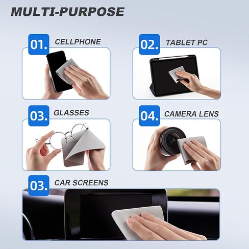 قطعة قماش تنظيف من الألياف الدقيقة من KOCOZA، قطعة قماش تلميع فضية لأجهزة الكمبيوتر المحمول والمجوهرات وتلفزيون LCD وشاشة الكمبيوتر والشاشة والكمبيوتر اللوحي وعدسة الكاميرا والزجاج والعدسات والهاتف والأسطح الرقيقة الأخرى in Kuwait