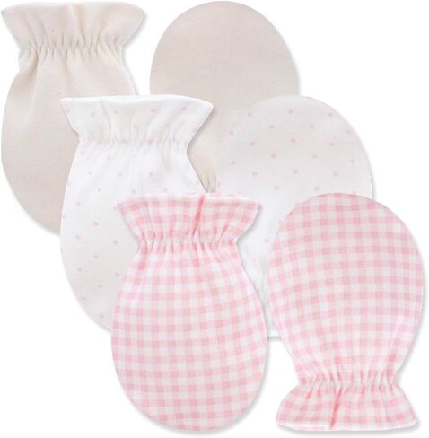 100% Certified Organic Cotton Baby No Scratch Mittens For Newborn to 0-6 Months in Saudi Arabia
