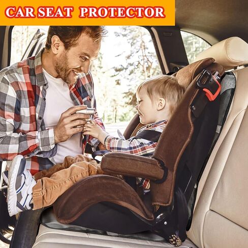 Car Seat Protector Kick Mat Backseat Organizer, Universal Back Seat Cover for Child Waterproof Protection for Vehicles to Protect from Dirt, Mud & Scratches Keeping Neat, 2 Mesh Storage Pockets in Kuwait