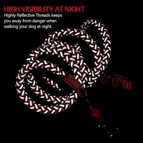 Dog Training Leash for Small to Medium Dogs, Rope Dog Leash, Chew Proof and Reflective Dog Lead Green in Saudi Arabia