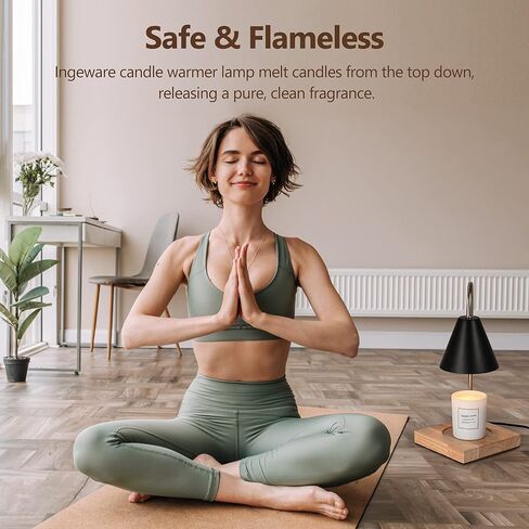 Candle Warmer Lamp, Electric Candle Warmer Lamp for Jar Candles with Timer Auto Shut Off Candle Warming Melting Lamp 3 Bulbs (Black) in Kuwait