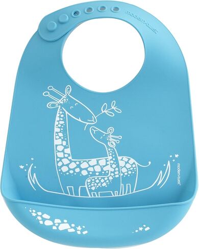 Modern Twist Bucket-Bib 100% Food-Grade Silicone, Waterproof and Reusable, Badger Family – Lavender in Saudi Arabia