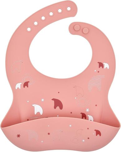 مريلة أطفال من السيليكون مقاومة للماء، سهلة التنظيف وسريعة الجفاف، مريلة رضاعة ناعمة ومريحة، تحافظ على البقع بعيدًا in Kuwait