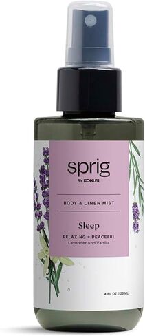 سبريج من كوهلر لافندر + رذاذ الجسم والفانيليا، عطر طبيعي 100% وزيوت عطرية، للبياضات أو الملابس أو البشرة للاسترخاء والهدوء - النوم، 118 مل in Kuwait