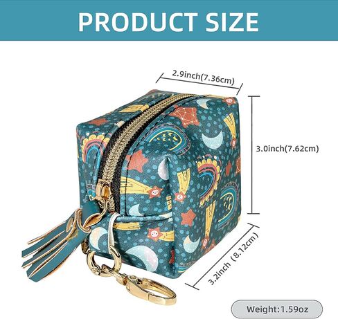 Smlpuame Pacifier Holder Case,BPA Free Leather Baby Pacifier Cover Pouch,Binky Case for Diaper Bag or Purse,Holder 4 Pacifiers or Teether Toy,Outdoor Travel Accessories,Easy to Clean(Cactus) in Kuwait