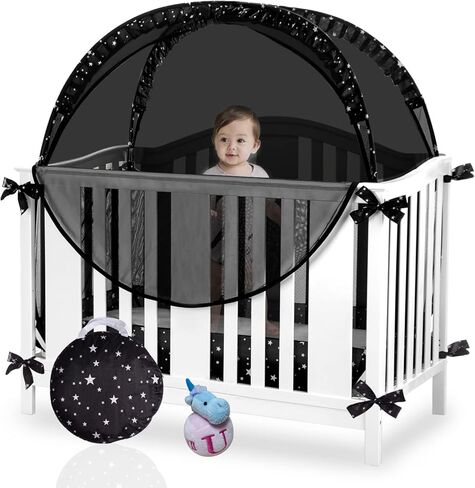 Baby Safety Crib Tent to Keep Baby from Climbing Out See Through Mesh Crib Net Mosquito Net Pop Up Crib Tent Net of Cribs in Kuwait