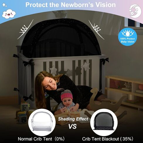 Baby Safety Crib Tent to Keep Baby from Climbing Out See Through Mesh Crib Net Mosquito Net Pop Up Crib Tent Net of Cribs in Kuwait