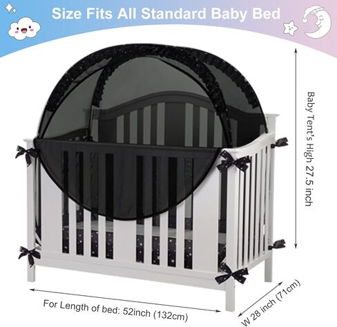 Baby Safety Crib Tent to Keep Baby from Climbing Out See Through Mesh Crib Net Mosquito Net Pop Up Crib Tent Net of Cribs in Kuwait