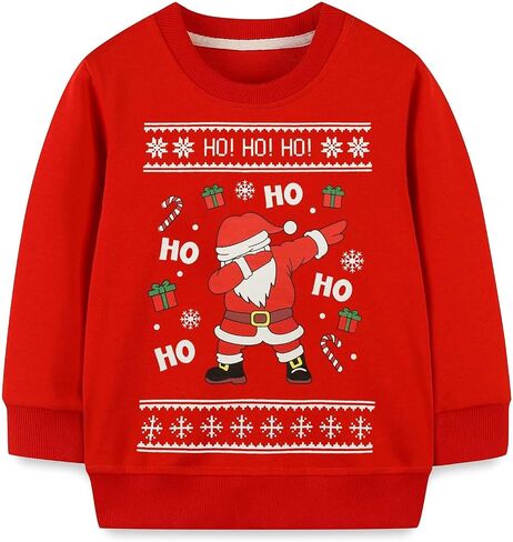 Mrocioa Toddler Boy Girl Sweatshirt Ugly Christmas Style Santa Sweater Baby Kids Dinosaur Xmas Pullover in Saudi Arabia