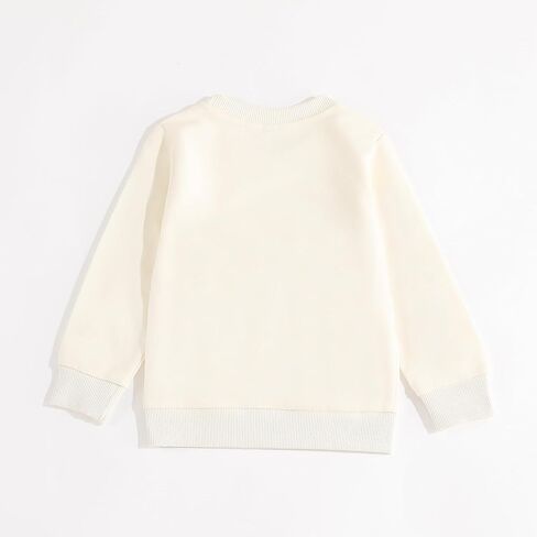 سويت شيرت للأطفال الصغار بأكمام طويلة وفتحة رقبة مستديرة وبلوزة للأطفال ملابس خريف وشتاء منقوشة in Kuwait