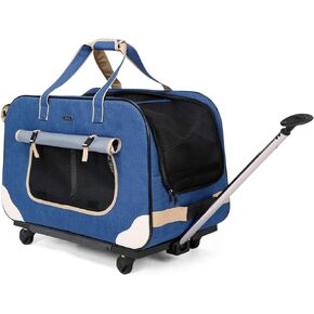 مساحة كبيرة من ELEGX تتسع لما يصل إلى (20 رطلاً - 35 رطلاً) لحامل الحيوانات الأليفة بعجلات قابلة للفصل، ومساحة كبيرة، للسفر في مقعد السيارة ومواعيد الطبيب البيطري (للحيوانات الأليفة التي يقل وزنها عن 35 رطلاً (ليست لشركات الطيران)، كاتشي) in Kuwait