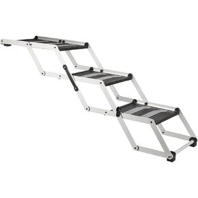 TRIXIE Heavy Duty Foldable 4 Step Pet Stairs, Pet Steps, Reaches 23.6 to 27.6 Inches, Lightweight and Portable